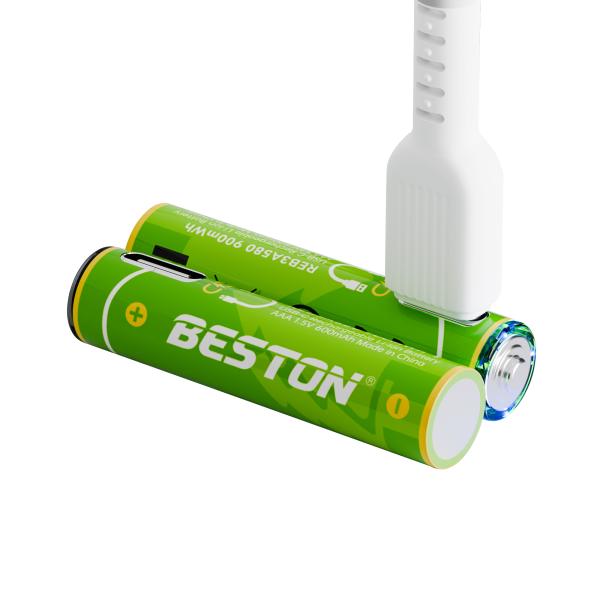 Hộp 4 viên Pin sạc Beston 3A Lithium 1.5V, sạc trực tiếp cổng USB type C, pin remode, pin đồ chơi