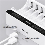 Sạc 12 slot Pin AA & AAA Beston C9025L - C2025 Ni-Mh 1.2V 12 Slot Smart LCD, pin karaoke,pin