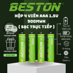 Bộ 4 Pin sạc AA 1.5V Beston 2200mWh Lithium 2AC-60, hỗ trợ sạc nhanh trực tiếp bằng cổng USB type C