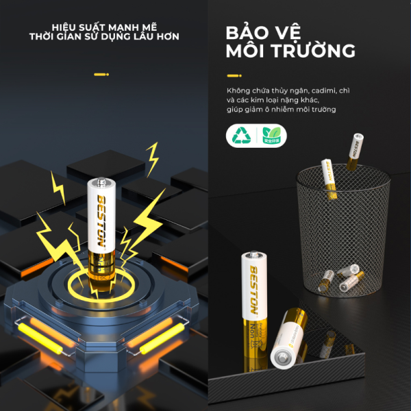 Pin Beston 1.5V Alkaline AA AAA pin karaoke, pin đồ chơi , điều khiển, đèn led, pin đồng hồ