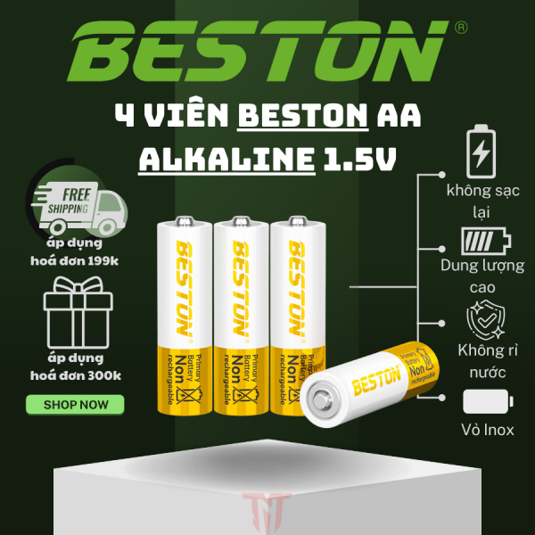 Pin Beston 1.5V Alkaline AA AAA pin karaoke, pin đồ chơi , điều khiển, đèn led, pin đồng hồ