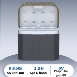 Hộp sạc pin AA 1.5V BESTON 8 slot AA 1.5v mẫu mới M7036p