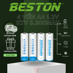 Pin sạc Beston KTV AA 1.2V – 3300mAh. (hộp 4 viên)