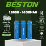 Pin Sạc Beston 18650 3300mAh 3.7V Lithium Li-on ĐẦU BẰNG và ĐẦU NHỌN