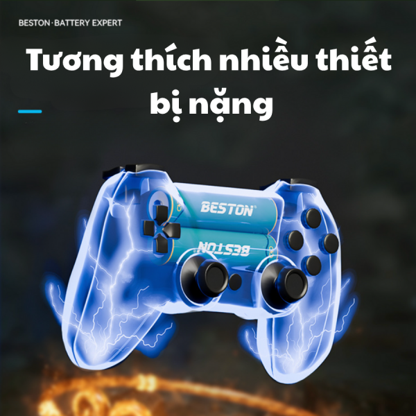 Hộp 4 Pin sạc 2A 1.5V Lithium Beston - AA - 3600mWh ( 2AN-100), pin đồ chơi, pin karaoke,pin máy ảnh