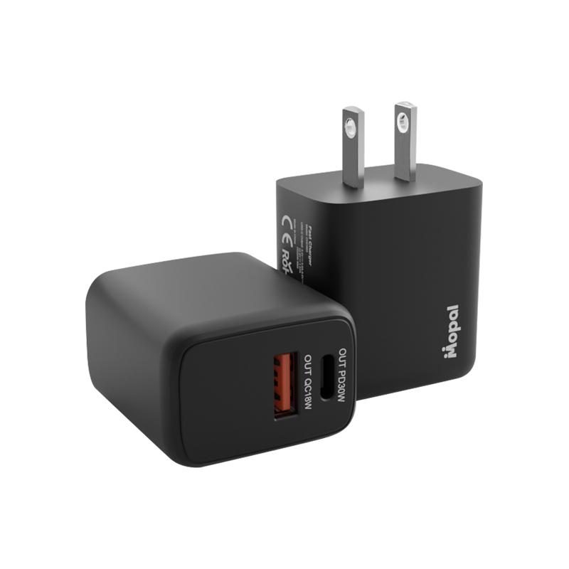 Củ sạc Mopal CHAC06 , đầu ra type-C/USB-A , chuẩn sạc PD 30W
