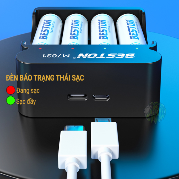 Bộ sạc pin Beston dành cho pin AA AAA Lithium 1.5V M7031, bộ sạc thông minh
