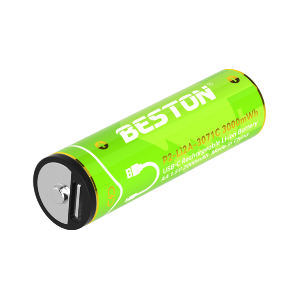 Hộp 4 viên Pin sạc AA 3000mWh Beston Lithium 1.5V USB-C, 2AC-80