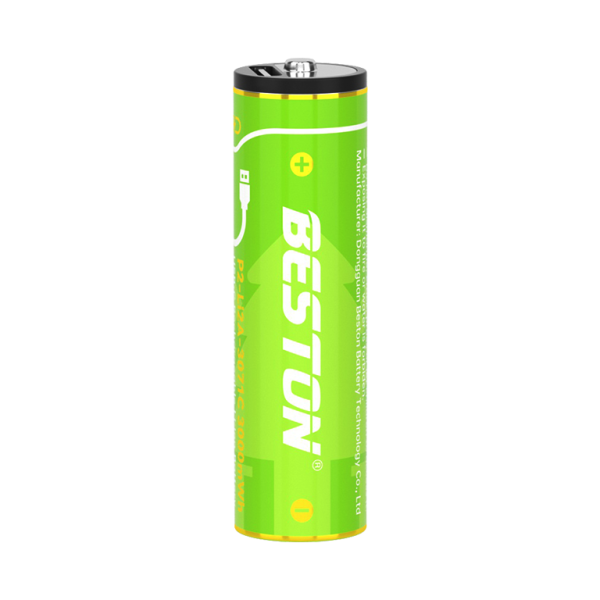 Hộp 4 viên Pin sạc AA 3000mWh Beston Lithium 1.5V USB-C, 2AC-80