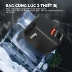 Củ sạc Mopal CHAC06 , đầu ra type-C/USB-A , chuẩn sạc PD 30W