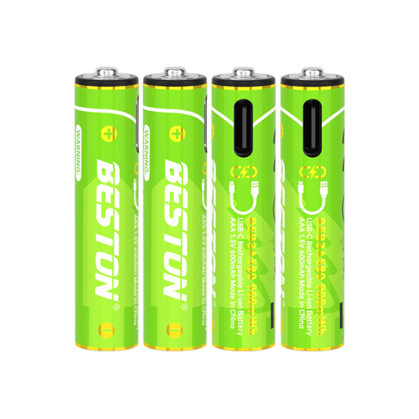Hộp 4 viên Pin sạc Beston AAA Lithium USB-C 1.5V 666/900mWh,3AC-18/3AC-25