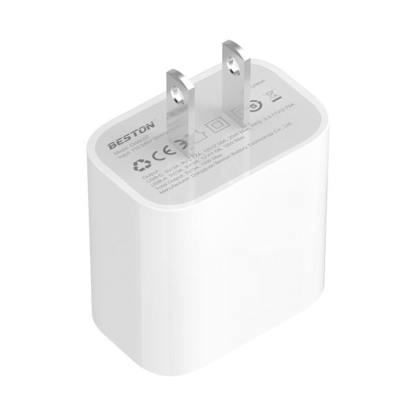 Củ sạc Beston CHAC07 , đầu ra type-C và USB A, chuẩn sạc PD 25W