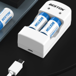 Bộ Sạc Beston CD643 kèm 02 viên pin RCR123A 650mAh