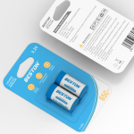 Vỉ 02 Pin Sạc RCR123A (16340) Beston 650mAh