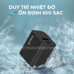 Củ sạc Mopal CHAC02 , đầu ra type-C và USB A, chuẩn sạc PD 20W